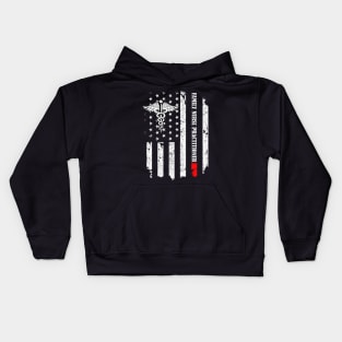 Family Nurse Practitioner FNP American Flag Nursing Kids Hoodie